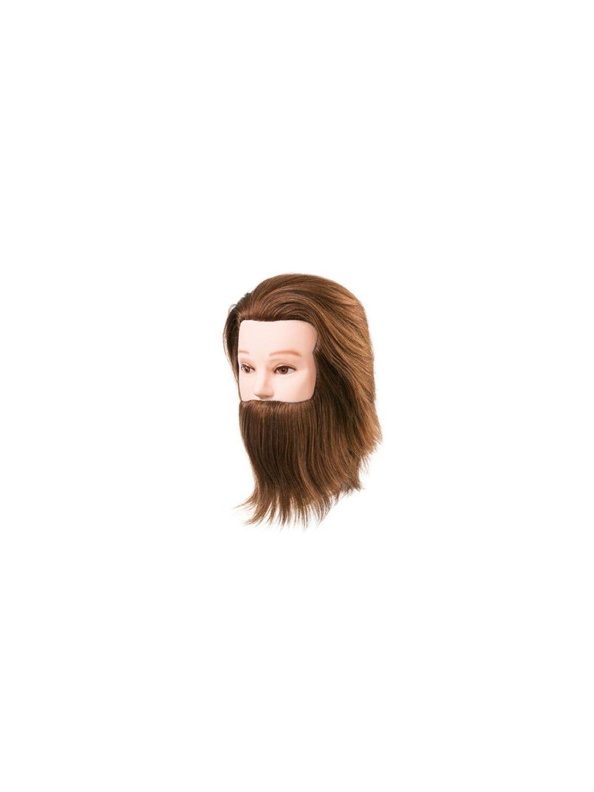 Cabeza con barba cabello natural 15-18 cm. Eurostil