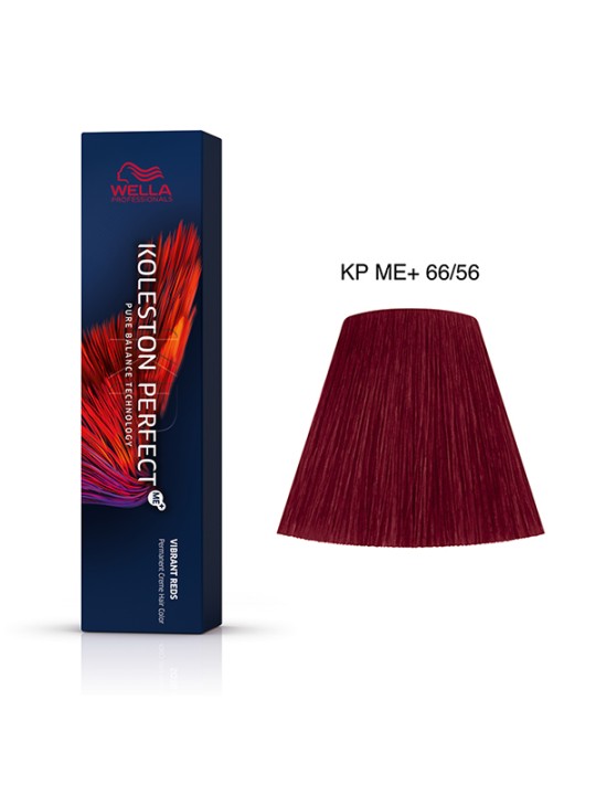 Tinte Wella Koleston Perfect Me+ Vibrant Reds 66/56 Rubio Oscuro Intenso Caoba Violeta 60 ml.