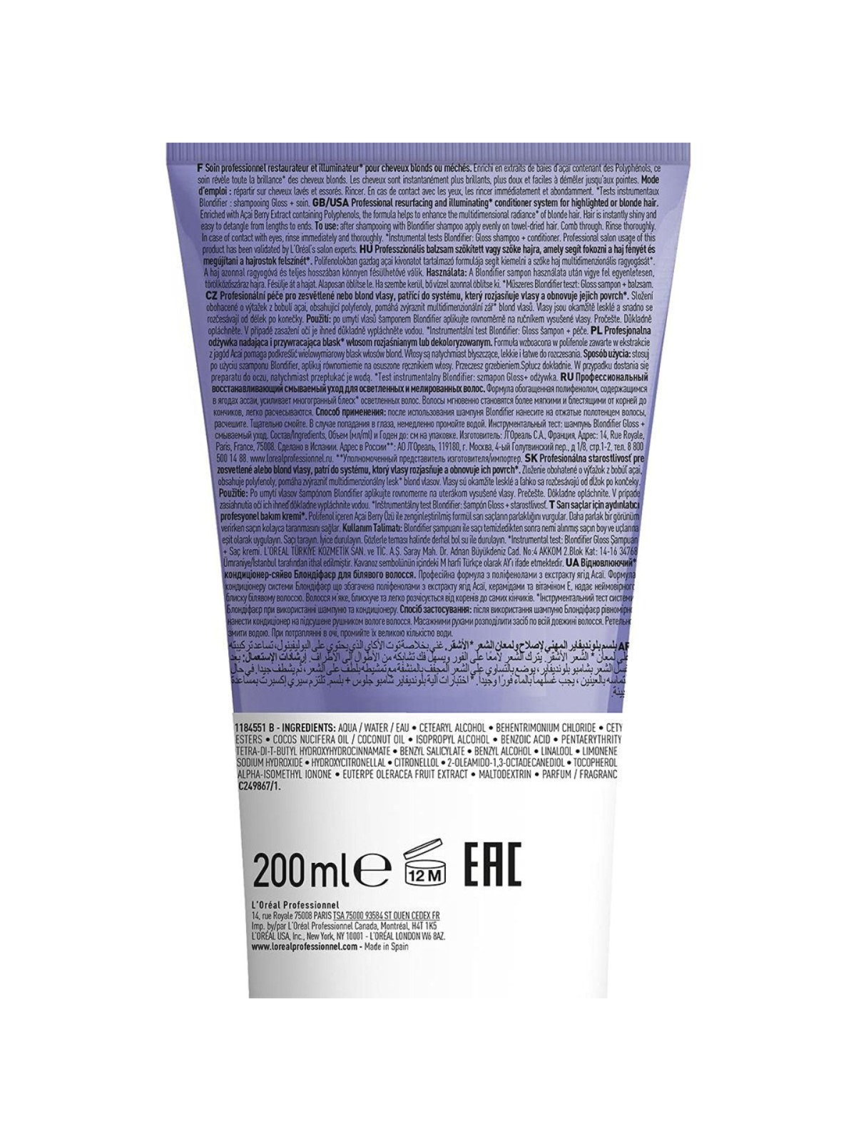 Acondicionador Blondifier Serie Expert 200 ml. L'Oréal