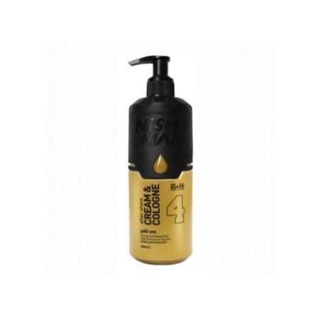 Crema y Colonia After Shave 4 Gold One 400 ml. Nishman