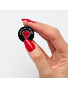 Esmalte Semilac 025 Glitter Red 7 ml. 2