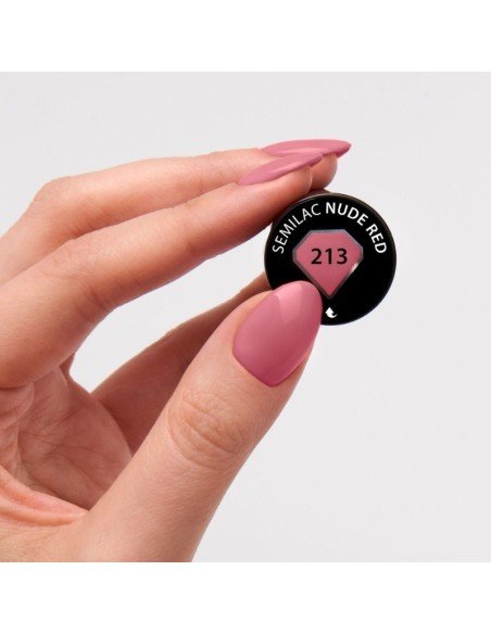 Esmalte Semilac 213 Nude Red 7 ml.
