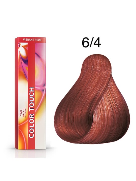 Tinte Wella Color Touch Vibrant Reds 6/4 Rubio Oscuro Cobrizo 60 ml.