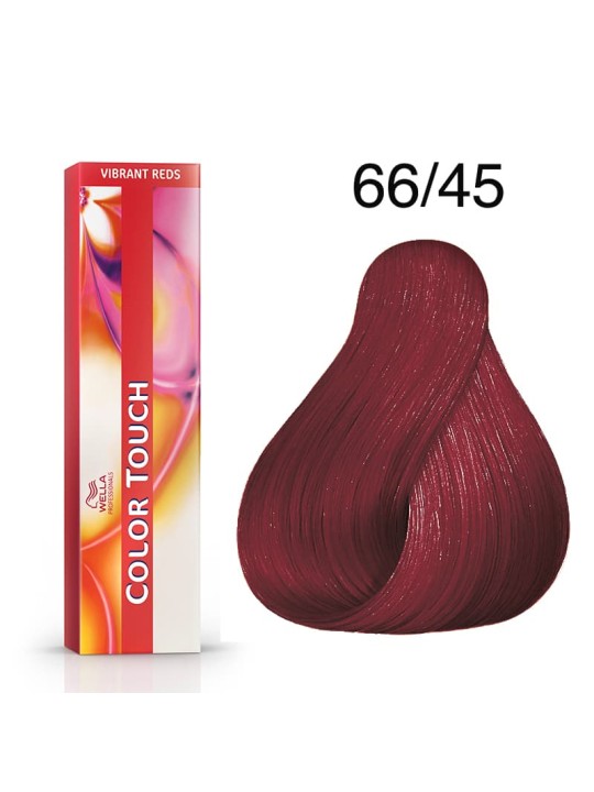 Tinte Wella Color Touch Vibrant Reds 66/45 Rubio Oscuro Intenso Cobrizo Caoba 60 ml.