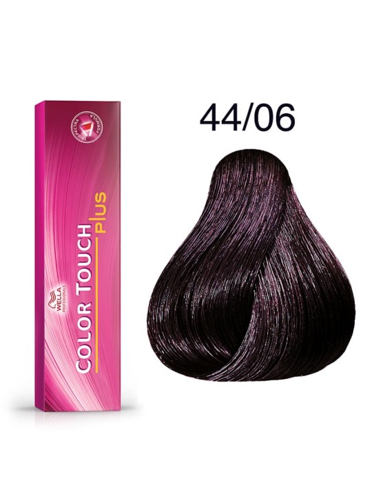Tinte Wella Color Touch Plus 44/06 Castaño Medio Intenso Natural Violeta 60 ml.