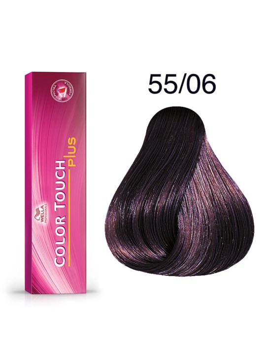 Tinte Wella Color Touch Plus 55/06 Castaño Claro Intenso Natural Violeta 60 ml.