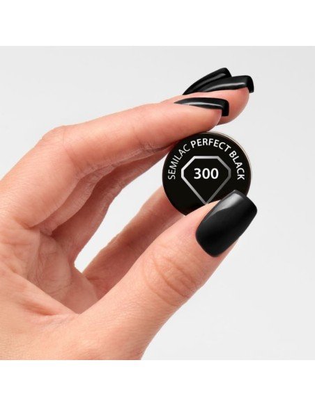 Esmalte Semilac 300 Perfect Black 7 ml.