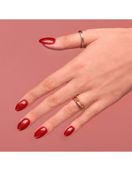 Esmalte Semilac 346 Chic Red Glitter 7 ml.