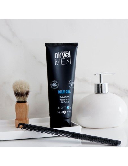 Gel Fuerte Efecto Mojado Nirvel Men Blue Gel 200 ml.