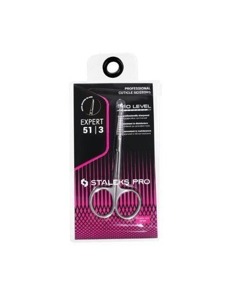 Tijera Profesional con Ganchito para Cutícula Expert 51 Tipo 3 Staleks
