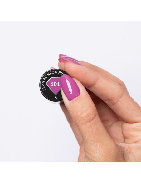 Esmalte Semilac Pastel Neons 601 Neon Pink Punch 7 ml.