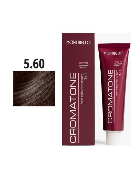 Montibello Cromatone Nº 5.60 Castaño Claro Marrón – Tinte Permanente En Crema 60 Ml