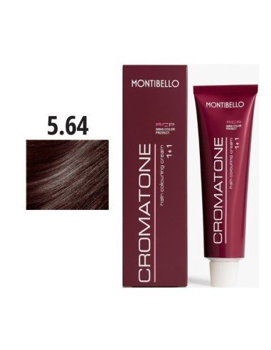Montibello Cromatone Nº 5.64 Castaño Claro Marrón Cobrizo – Tinte Permanente En Crema 60 Ml