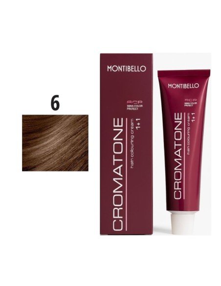 Montibello Cromatone Nº 6 Rubio Oscuro – Tinte Permanente En Crema 60 Ml
