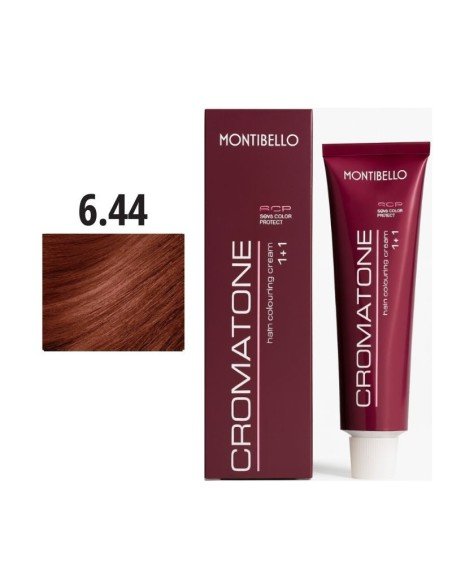 Montibello Cromatone Nº 6.44 Rubio Oscuro Cobrizo Intenso – Tinte Permanente En Crema 60 Ml