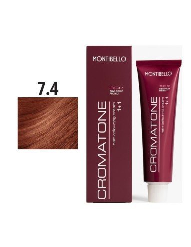 Montibello Cromatone Nº 7.4 Rubio Medio Cobrizo – Tinte Permanente En Crema 60 Ml