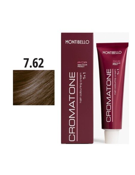 Montibello Cromatone Nº 7.62 Rubio Medio Marrón Irisado – Tinte Permanente En Crema 60 Ml