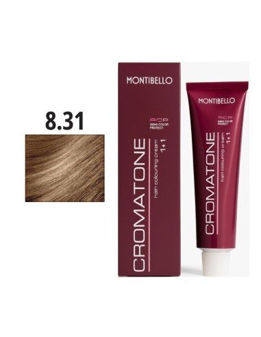 Montibello Cromatone Nº 8.31 Rubio Claro Dorado Ceniza – Tinte Permanente En Crema 60 Ml
