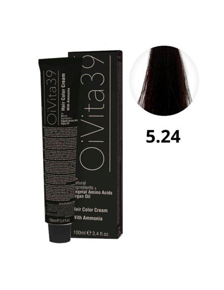 Oivita39 Nº 5.24 Castaño Marrón Cobrizo Irisé – Tinte Profesional 100 Ml
