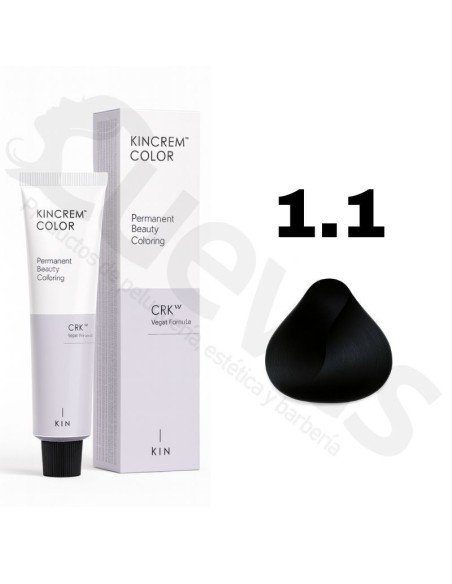 Kin Cosmetics Kincrem Color Vegan – 1.1 Negro Azulado – 100ml