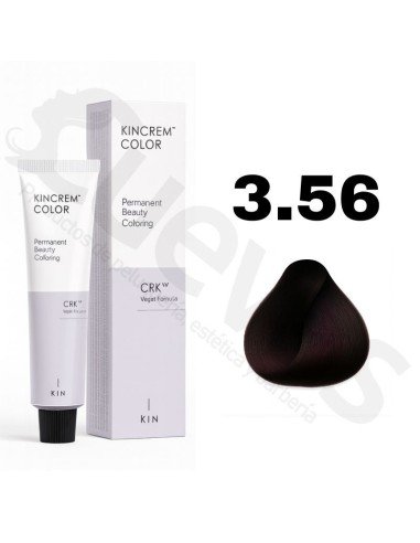 Kin Cosmetics Kincrem Color Vegan – 3.56 Castaño Oscuro Marrón – 100ml
