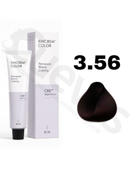 Kin Cosmetics Kincrem Color Vegan – 3.56 Castaño Oscuro Marrón – 100ml
