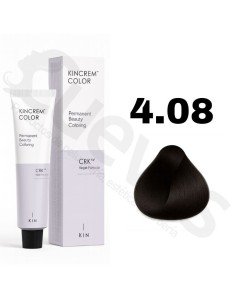 Kin Cosmetics Kincrem Color Vegan – 4.08 Castaño Medio Mate – 100ml