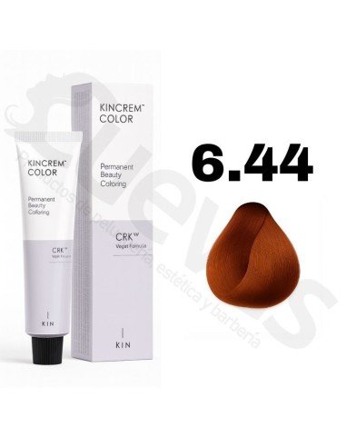 Kin Cosmetics Kincrem Color Vegan – 6.44 Rubio Oscuro Cobrizo Intenso – 100ml