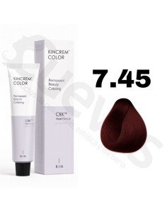 Kin Cosmetics Kincrem Color Vegan – 7.45 Rubio Medio Cobrizo Caoba – 100ml