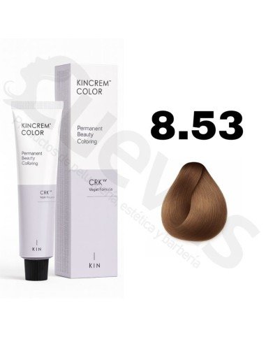 Kin Cosmetics Kincrem Color Vegan – 8.53 Rubio Claro Marrón Dorado – 100ml