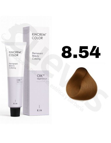 Kin Cosmetics Kincrem Color Vegan – 8.54 Rubio Claro Marrón Cobrizo – 100ml