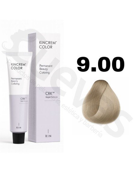 Kin Cosmetics Kincrem Color Vegan – 9.00 Rubio Muy Claro Natural Intenso – 100ml