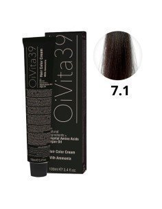 Oivita39 Nº 7.1 Rubio Medio Ceniza – Tinte Profesional 100 Ml