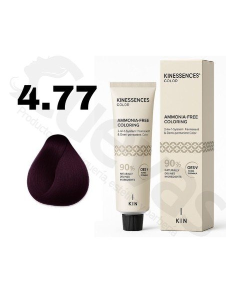 Kinessences Tinte Sin Amoniaco 4.77 Castaño Medio Violeta Intenso 100 Ml