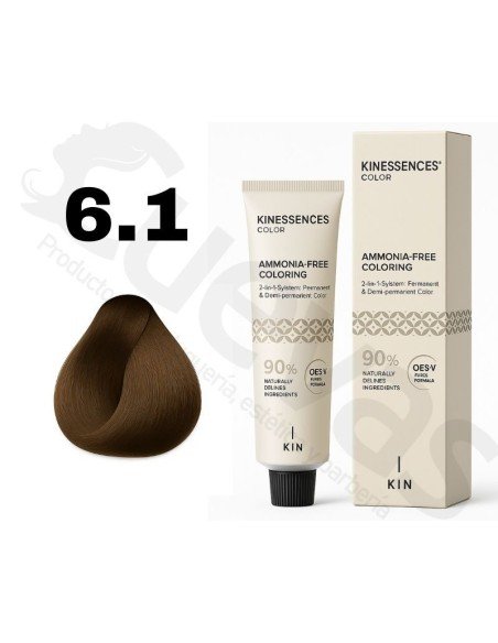 Kinessences Tinte Sin Amoniaco 6.1 Rubio Oscuro Ceniza 100 Ml