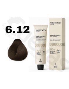 Kinessences Tinte Sin Amoniaco 6.12 Rubio Oscuro Ceniza Irisado 100 Ml