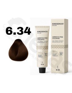 Kinessences Tinte Sin Amoniaco 6.34 Rubio Oscuro Dorado Cobrizo 100 Ml