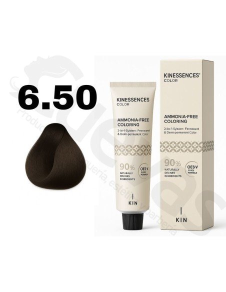Kinessences Tinte Sin Amoniaco 6.50 Rubio Oscuro Marrón Chocolate 100 Ml