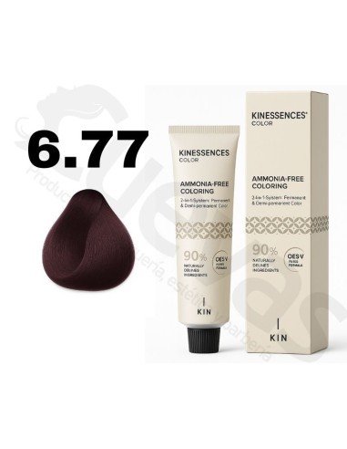 Kinessences Tinte Sin Amoniaco 6.77 Rubio Oscuro Violeta Intenso 100 Ml