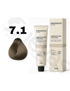 Kinessences Tinte Sin Amoniaco 7.1 Rubio Medio Ceniza 100 Ml