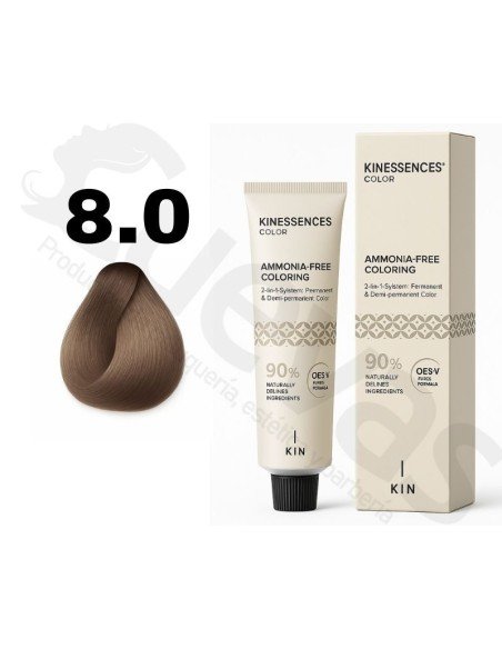 Kinessences Tinte Sin Amoniaco 8.0 Rubio Claro Natural 100 Ml
