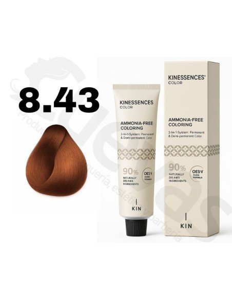 Kinessences Tinte Sin Amoniaco 8.43 Rubio Claro Cobre Dorado 100 Ml