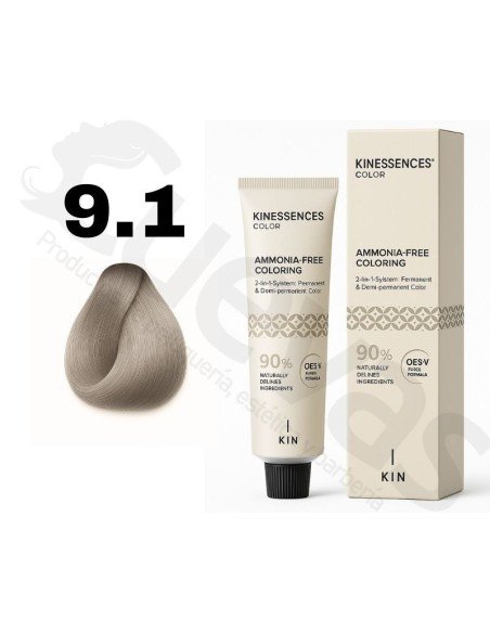 Kinessences Tinte Sin Amoniaco 9.1 Rubio Muy Claro Ceniza 100 Ml