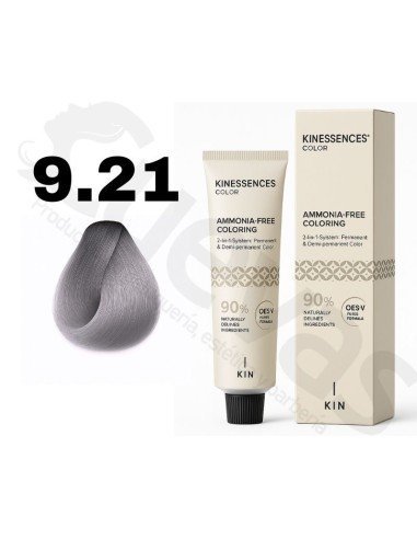 Kinessences Tinte Sin Amoniaco 9.21 Rubio Muy Claro Irisado Ceniza 100 Ml