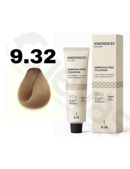Kinessences Tinte Sin Amoniaco 9.32 Rubio Muy Claro Beige 100 Ml