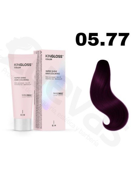 Kingloss Tinte Sin Amoniaco 05.77 Castaño Claro Violeta Intenso 50 Ml