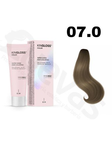 Kingloss Tinte Sin Amoniaco 07.0 Rubio Medio 50 Ml