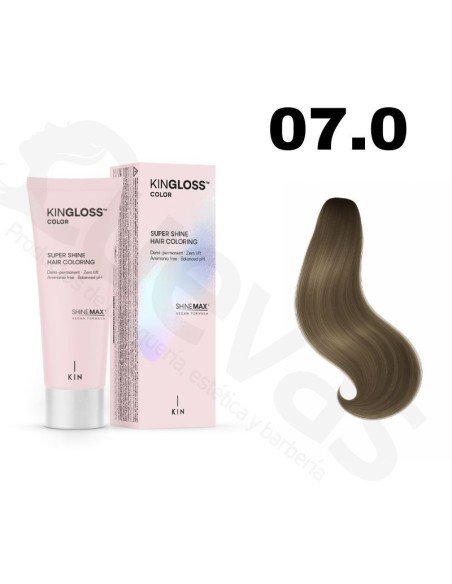 Kingloss Tinte Sin Amoniaco 07.0 Rubio Medio 50 Ml