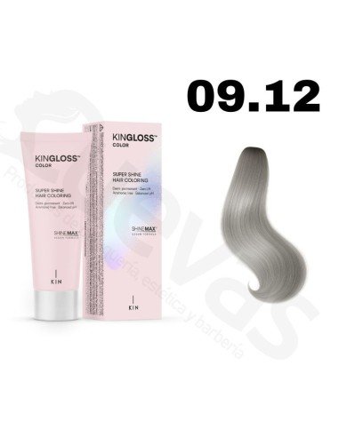 Kingloss Tinte Sin Amoniaco 09.12 Rubio Muy Claro Ceniza Irisado 50 Ml