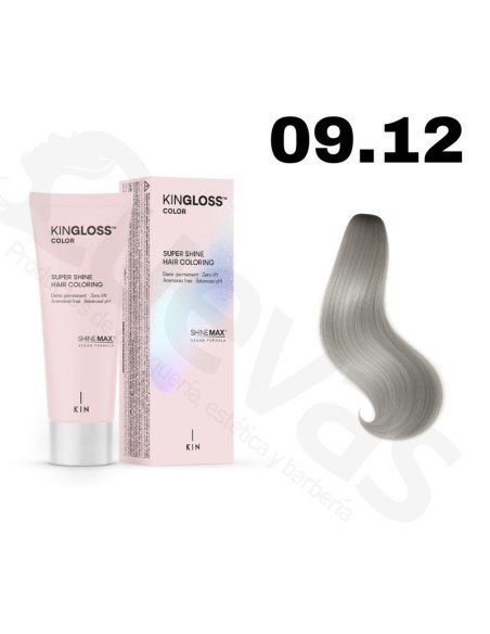 Kingloss Tinte Sin Amoniaco 09.12 Rubio Muy Claro Ceniza Irisado 50 Ml